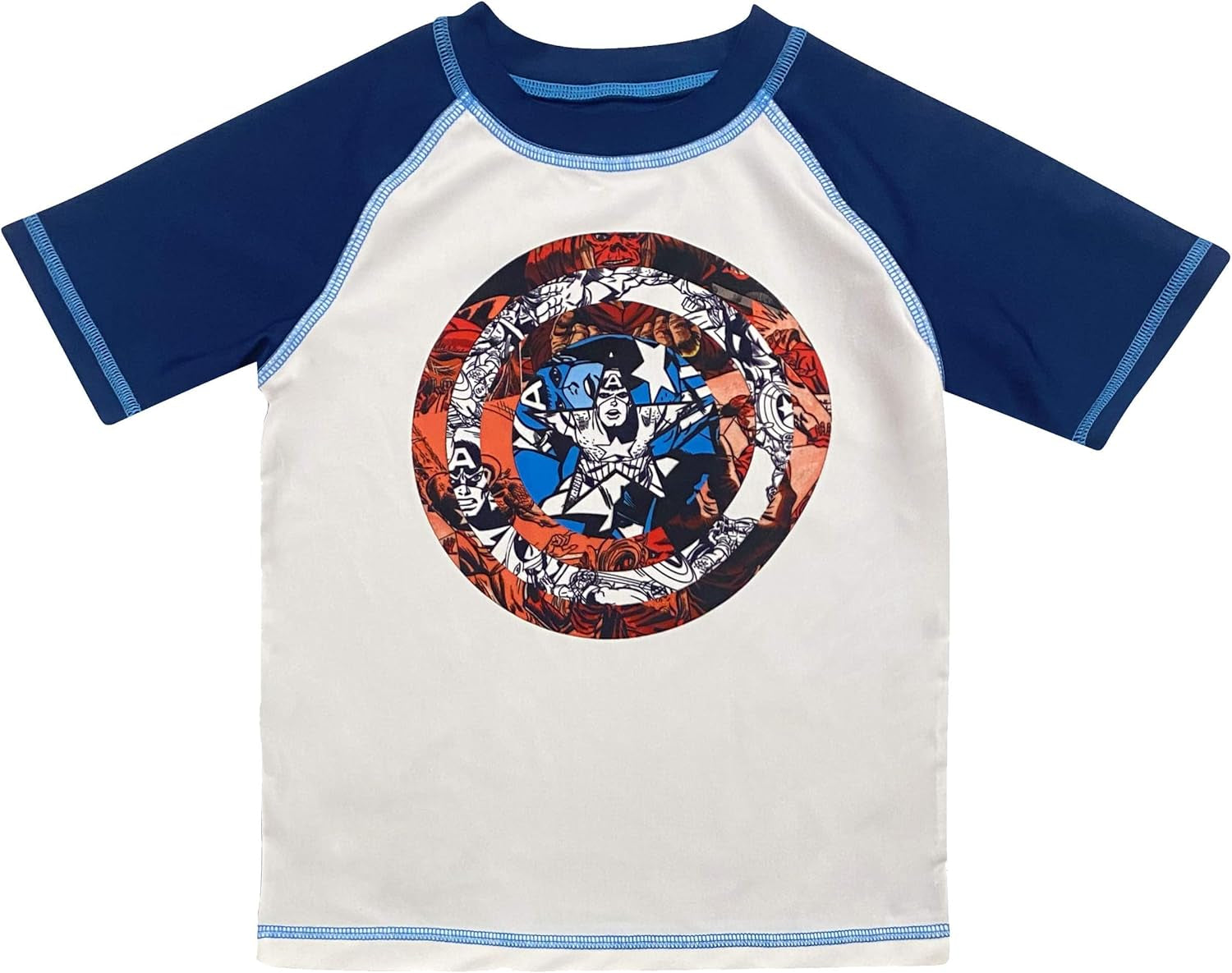 Boys 2 Piece Rash Guard & Swim Trunks Set
